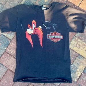 Harley-Davidson Black Short Sleeve Tee with Vibrant Graphic